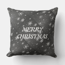 Almofada Céu Negro com Flocos de Neve Brancos e Cinzas, ZSS