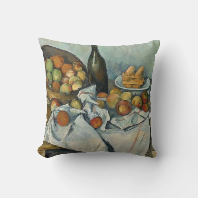Almofada Cezanne Basket Apple Impressionismo Arte (Frente)