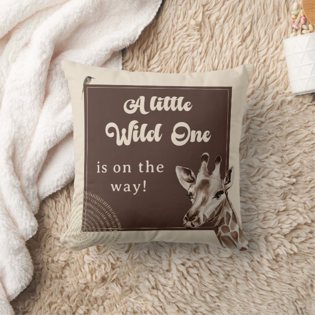 Almofada Chá de Bebê Boho Safari Girafa (Cobertor)