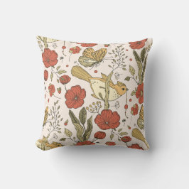 Almofada Chá de Bebê | Borboletas & Flores Poéticas Florais