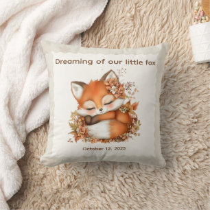 Almofada Chá de Bebê Cozy Autumn Fox Festa Florestal Aconch