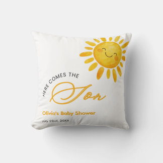 Almofada Chá de Bebê Fofo Aqui Vem o Sol