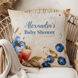 Almofada Chá de fraldas doce de Berry de Blueberry<br><div class="desc">Adicione uma pop de doçura ao seu berçário ou decoração de chá de fraldas com nosso Travesseiro decorativo Blueberry Berry Sweet. Apresentando um charmoso design de mirtilo em um tecido suave e peludo, este travesseiro é adorável e aconchegante. Seja colocado em uma cadeira de balanço, sofá ou cama, este travesseiro...</div>