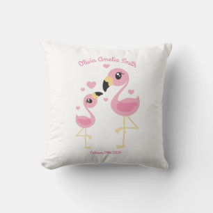 Almofada Chá de fraldas Flamingo Cute Tropical