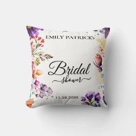 Almofada Chá de noiva floral colorido