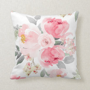Almofada Chá de Noiva Rosa Água-Forte Floral