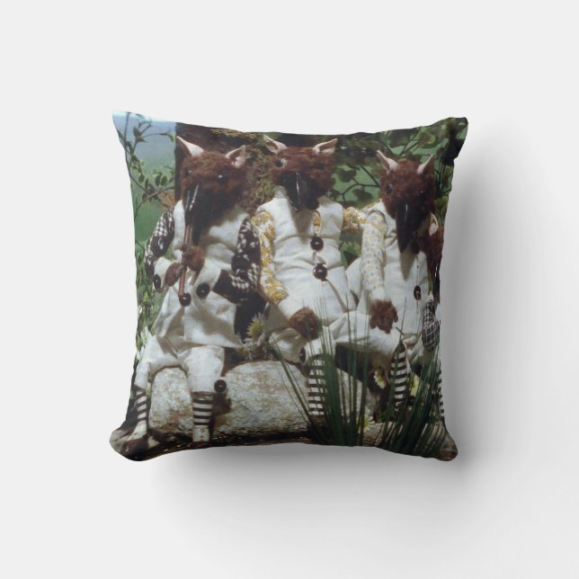 Almofada Chá de Sangue e Mordomo de Carvalho Vermelho (Frente)