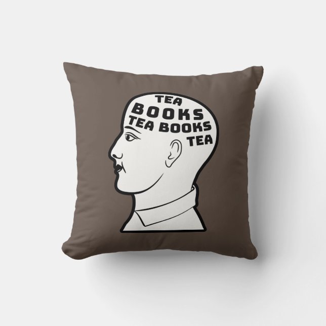Almofada Chá e Livros (Frente)