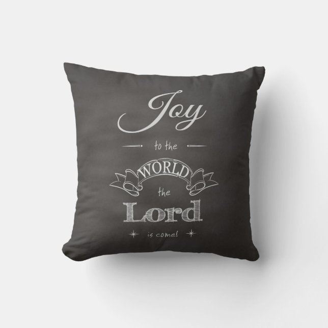 Almofada Chalkboard - Joy to the World (Frente)
