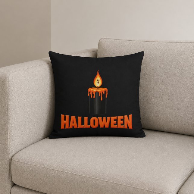 Almofada Chama de Vela de Halloween (Criador carregado)