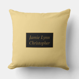 Almofada Champanhe com Travesseiro decorativo de Nomes Dour