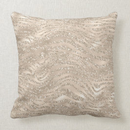 Almofada Champanhe Dourado Glitzy Impressão Zebra