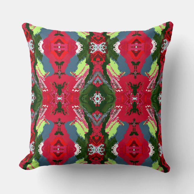 Almofada Chaotic Balance Fusion of Tones Bohemian Abstract (Frente)