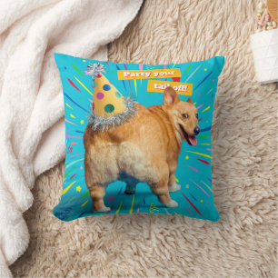 Almofada Chapéu de Aniversário Bumbum de Corgi