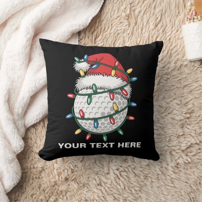Almofada Chapéu de Papai Noel com Bolas de Golfe Personaliz (Cobertor)
