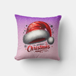 Almofada Chapéu de Papai Noel Escarlate com Brilho