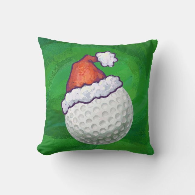 Almofada Chapéus de Natal de Golf Ball (Frente)