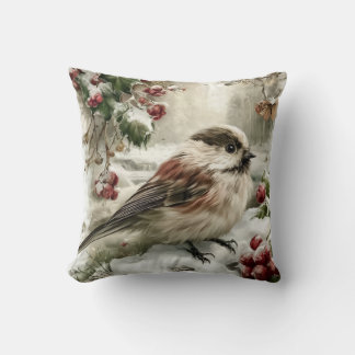 Almofada Chapim-de-cauda-longa na neve