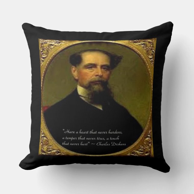 Almofada Charles Dickens & Quote Travesseiro decorativo de  (Frente)