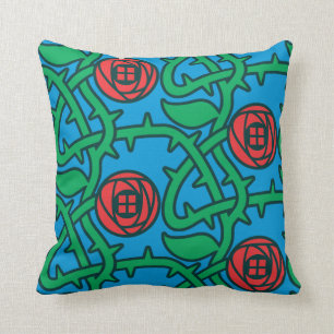 Almofada Charles Rennie Mackintosh Rosa Pattern