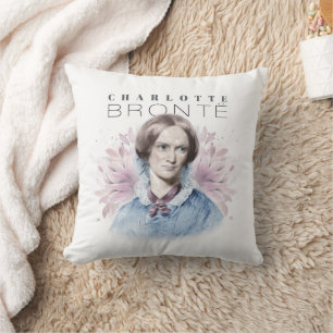 Almofada Charlotte Bronte Retrato de Richmond com Flores