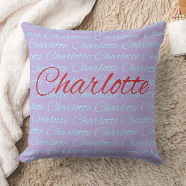 Almofada Charlotte Name Pattern Design (Cobertor)
