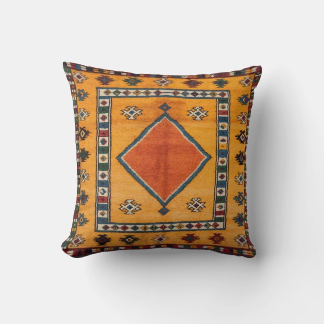 Almofada Charm marroquino" Travesseiros Amarelos Kilim: (Frente)