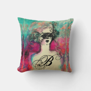Almofada CHARM MONOGRAM Lady With Mask