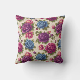 Almofada Charme Clássico Acento Botânico de Rosa