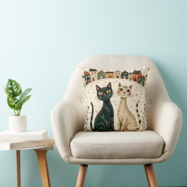Almofada Charming Cats Throw Pillow