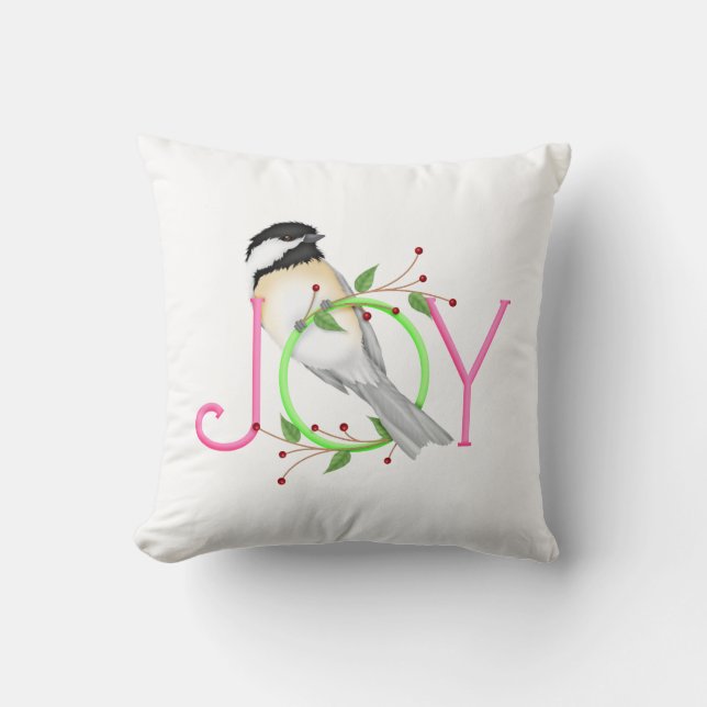 Almofada Charmoso Chickadee "Alegria" (Frente)