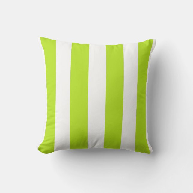 Almofada Chartreuse e White Striped (Frente)