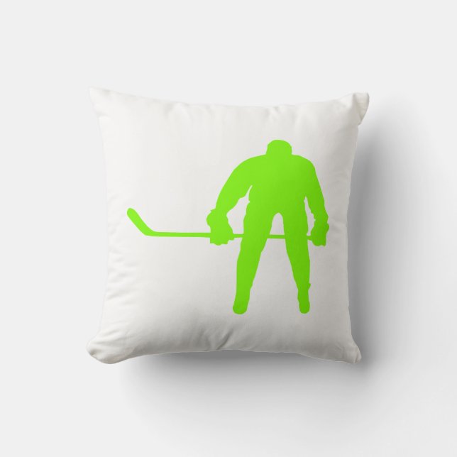 Almofada Chartreuse, Neon Green Hockey (Frente)