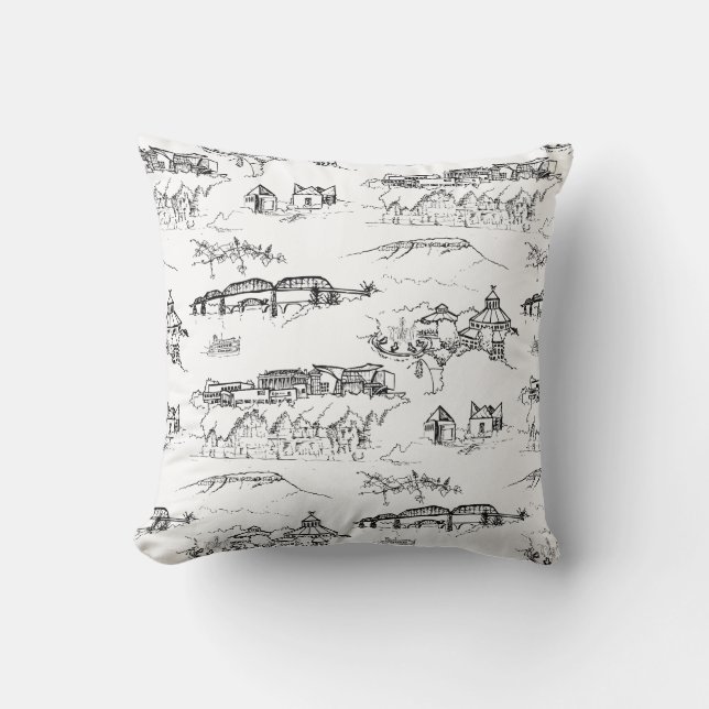 Almofada Chattanooga Toile Black and White (Frente)