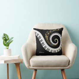 Almofada Chaves para Piano Personalizadas e Notas de Música