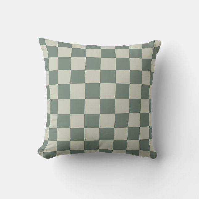 Almofada Checkerboard verde (Frente)
