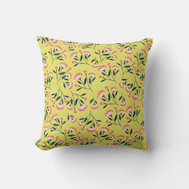 Almofada Cheerful Floral Pattern: Pink Flowers