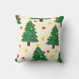Almofada Cheerful Textured Christmas Star Repeating Design