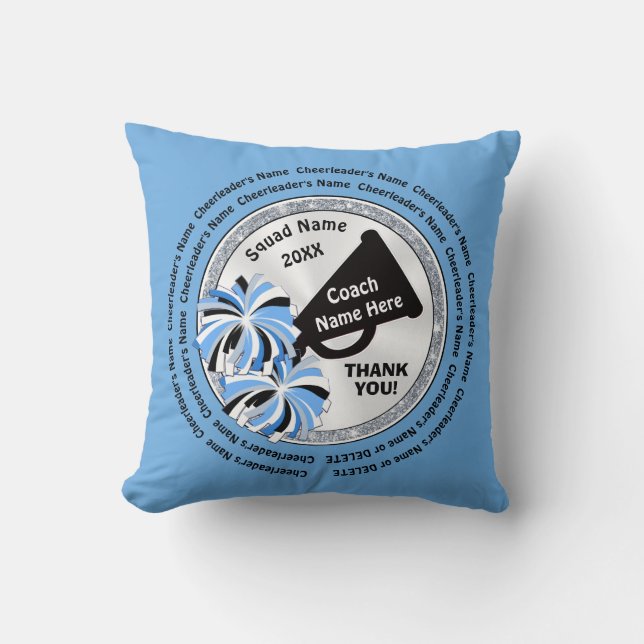 Almofada Cheerleaderes agradecem presentes para treinador d (Frente)