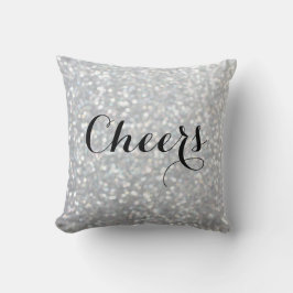 Almofada Cheers Sparkly Silver Travesseiro