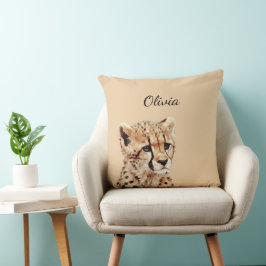 Almofada Cheetah Face Personalizada