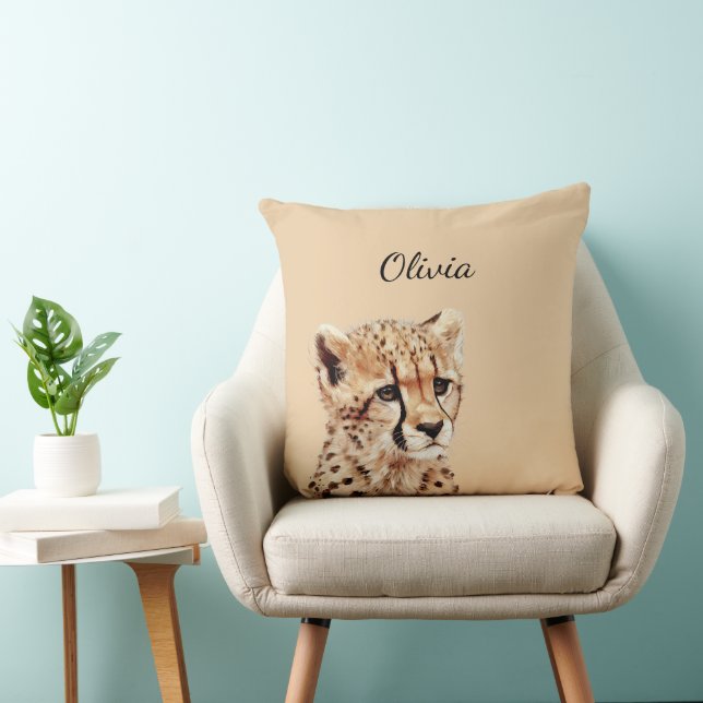 Almofada Cheetah Face Personalizada (Cadeira)