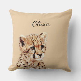 Almofada Cheetah Face Personalizada