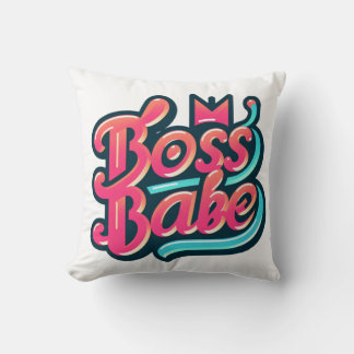 Almofada Chefe Babe Vibes: Travesseiro decorativo de empode