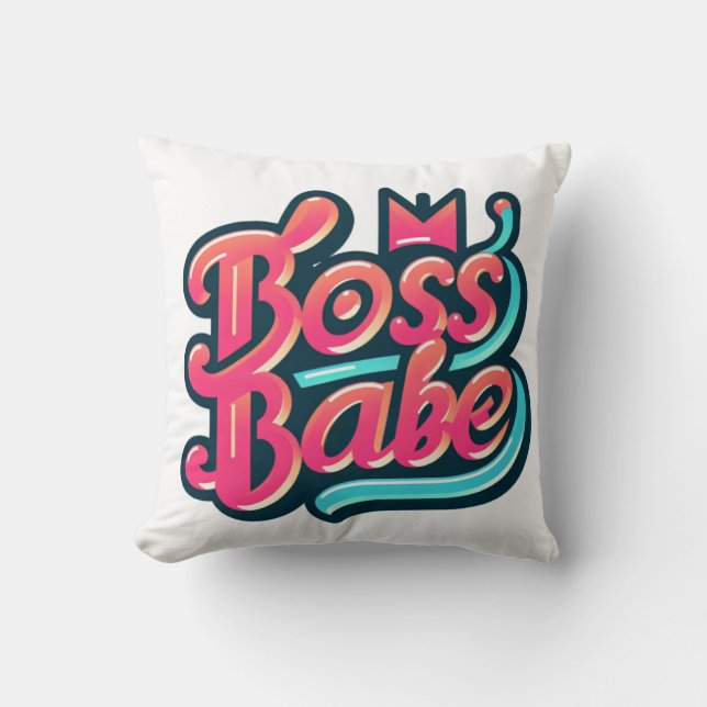 Almofada Chefe Babe Vibes: Travesseiro decorativo de empode (Frente)