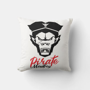 Almofada Chefe da Camisa-T do Macaco Pirata
