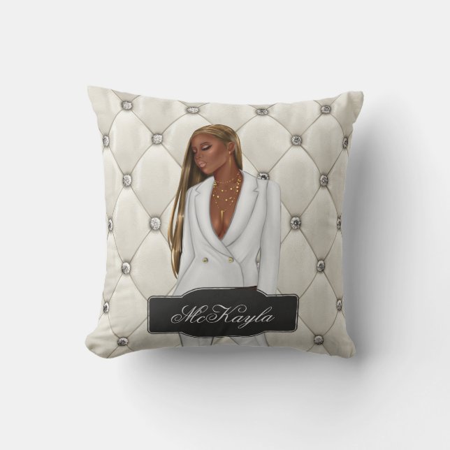 Almofada Chefe de Chefe Afro-Americano Personalizado (Frente)