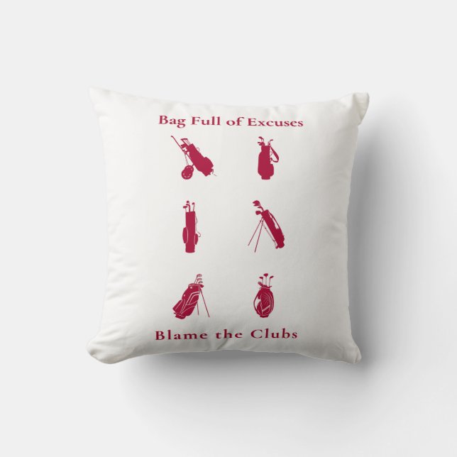 Almofada Cheio de Saco de desculpas Engraçado Presente no G (Frente)