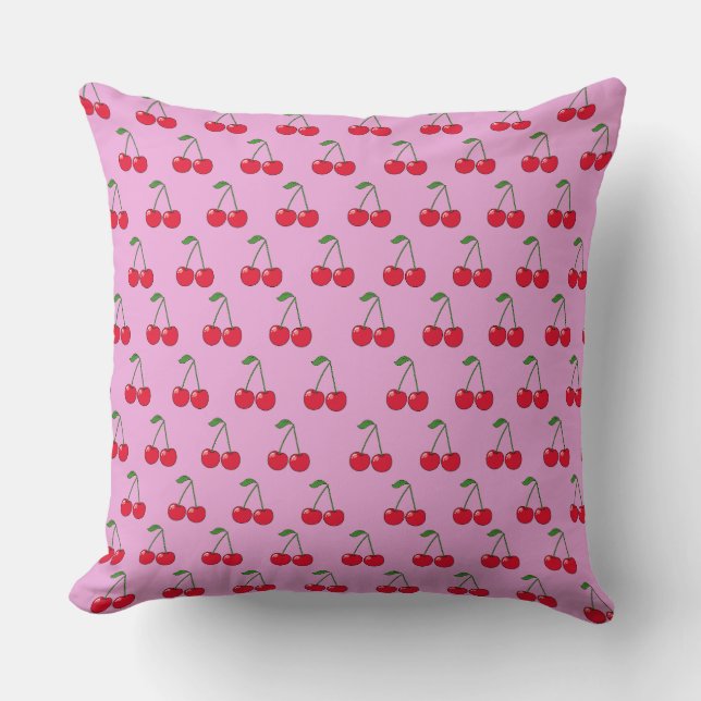 Almofada Cherries pattern pink (Frente)
