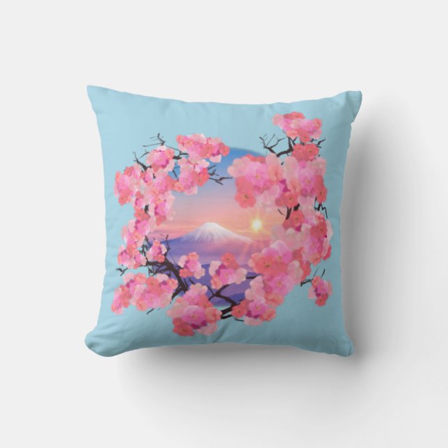 Almofada Cherry Blossoms pelo Travesseiro decorativo Monte  (Frente)